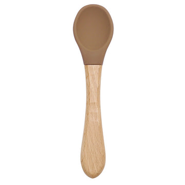 Wooden Silicone Baby Spoon